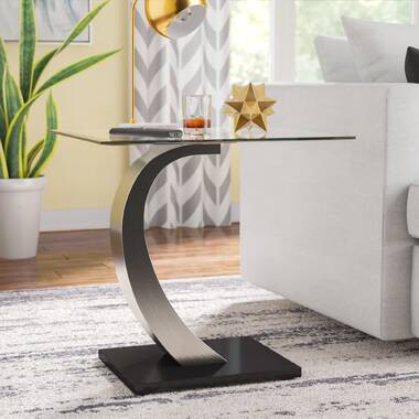 Modern glass best sale end tables